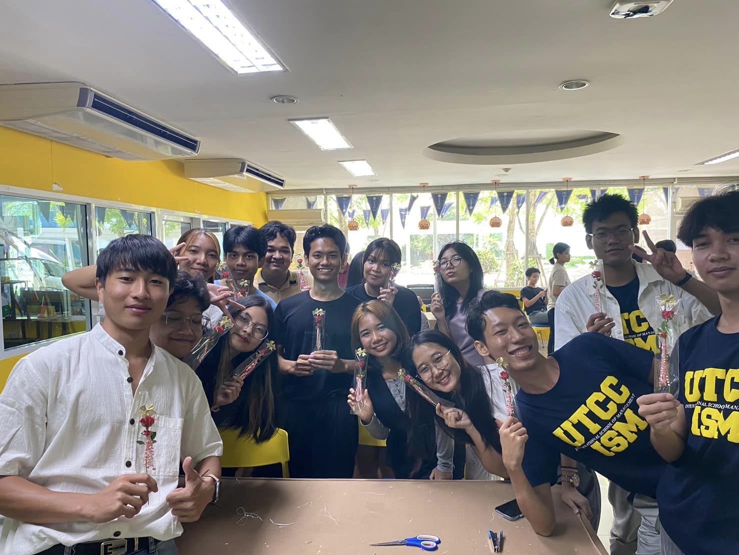 Our BFCP students dive into the traditional Thai activity Ma Lai Pang Puang (มาลัยแป้งพวง)